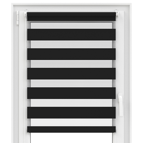 Rolety okienne dzień noc w kolorze czarnym